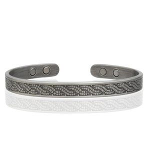Antique Silver Magnetic Bracelet Cuff Bangle Arthritis Pain Therapy Bracelet